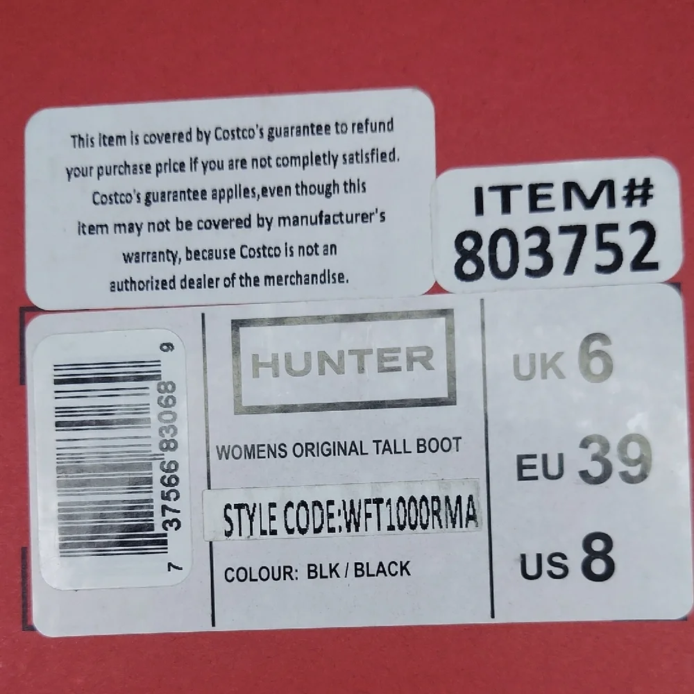 Hunter Original Tall Neutral Black Boots Womens Sizes 5 & 8 NWT Preppy Athlesure
